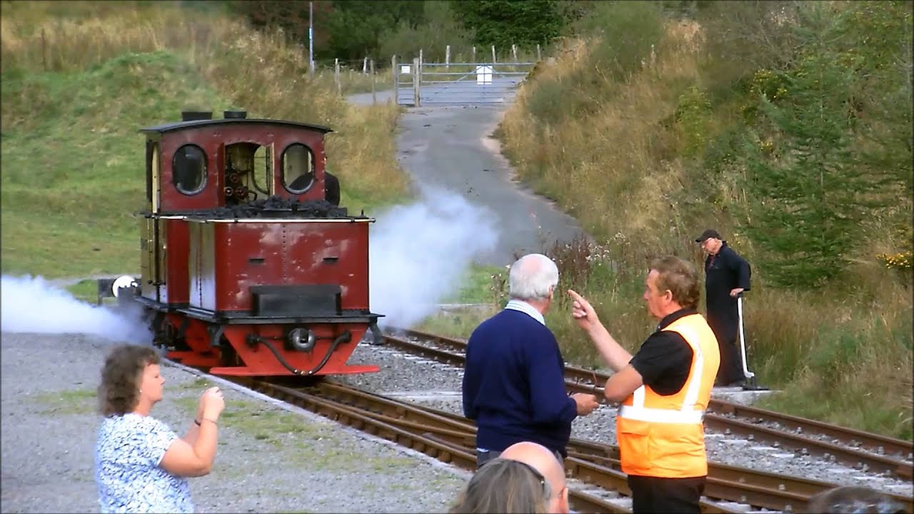Brecon Mountain railway: Shunting at Torpantau station