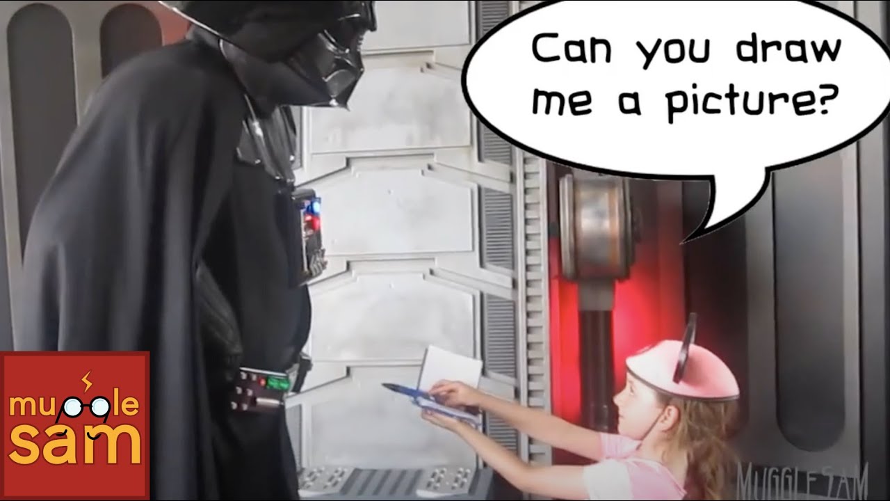 6 Year Old Bella Meets Darth Vader at Disney World Florida on Mugglesam