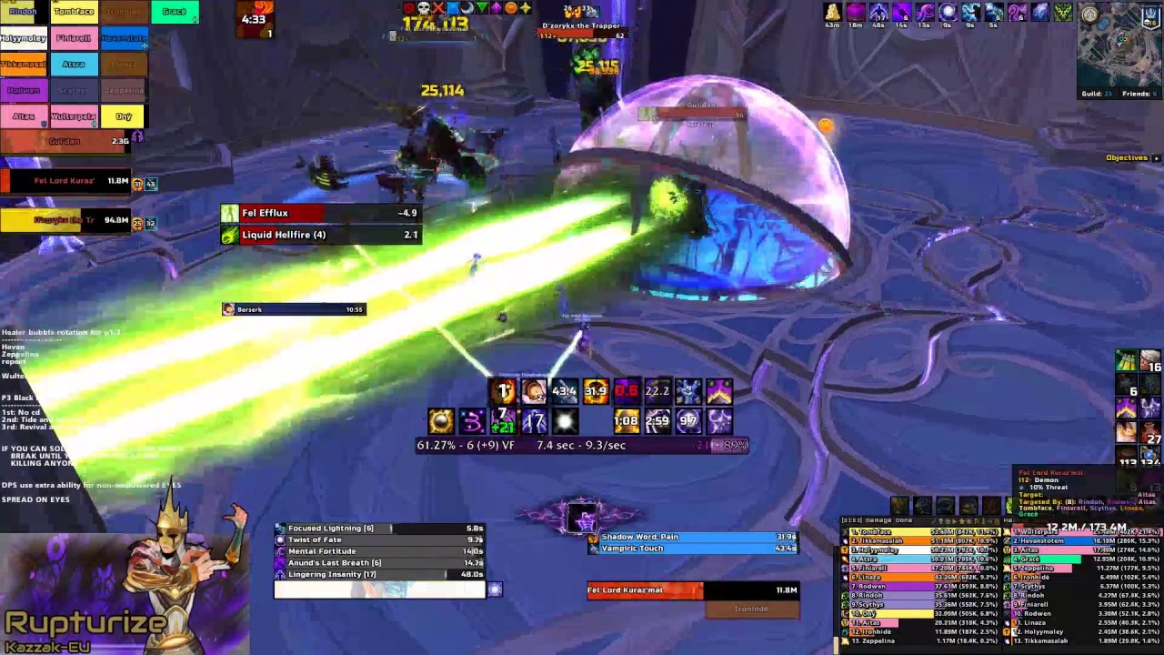 Heroic Gul'dan Nighthold - Shadow priest POV first kill!