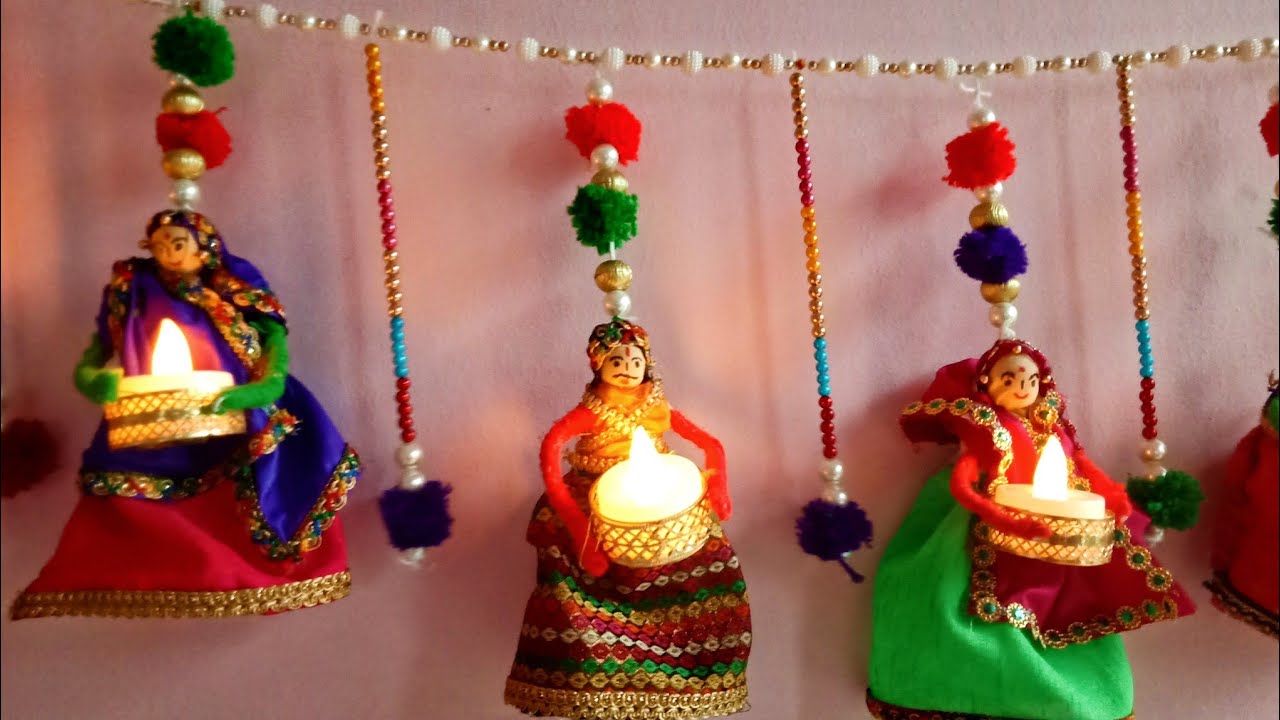 Diwali Decoration Toran2001/Rajasthani Doll Toran/Trending Diya Toran/Rajasthani puppet Door Hanging