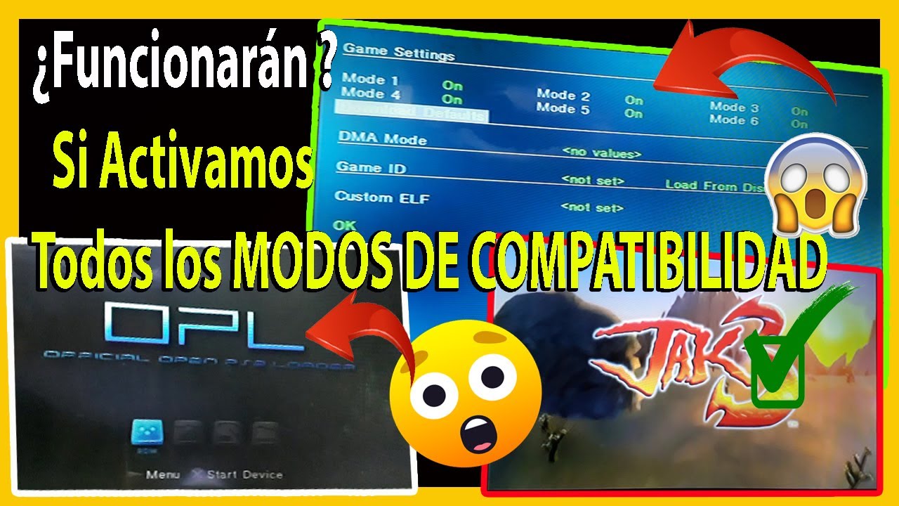 ❓‼🙏¿QUE PASA SI ACTIVAMOS TODOS LOS MODOS DE COMPATIBILIDAD EN OPL? ¿Seguirán funcionando?😲
