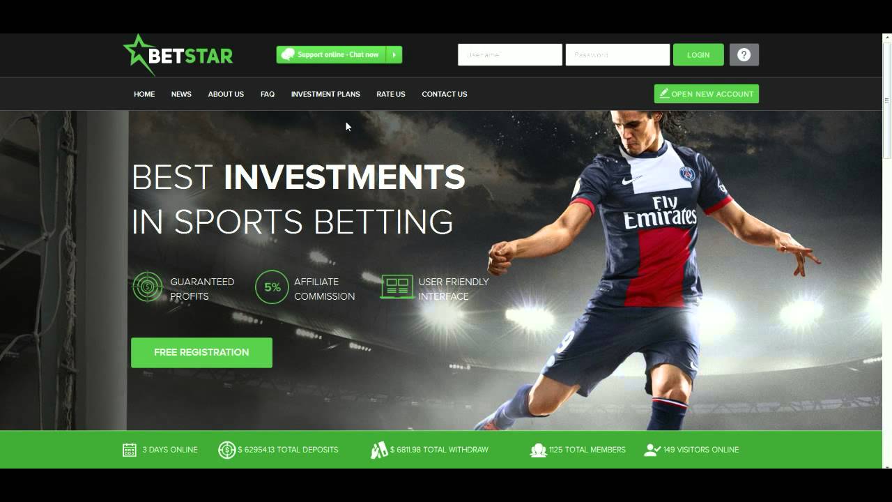 Betstar.biz, заработок на пари от 5% в день