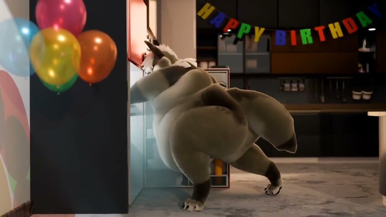 Fat Aru Birthday | Fat Animation By Aruyote #fat #animation #furry
