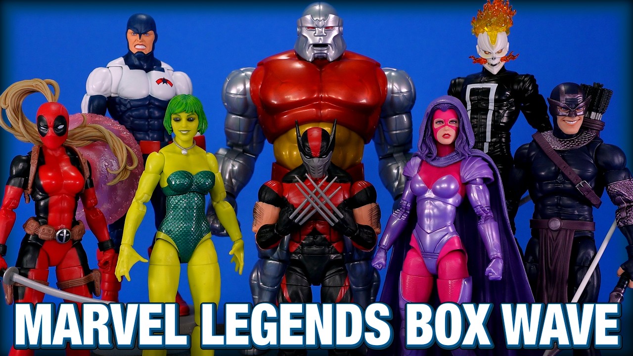 Marvel Legends Alpha Flight Box Wave Psylocke USAgent Ghost Rider Wolverine Lady Deadpool Review!