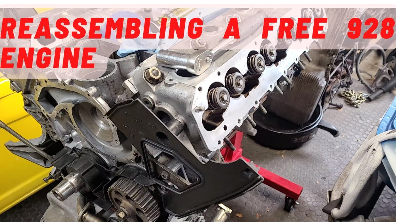 REASSEMBLING the FREE 928 V8 ENGINE!!!!