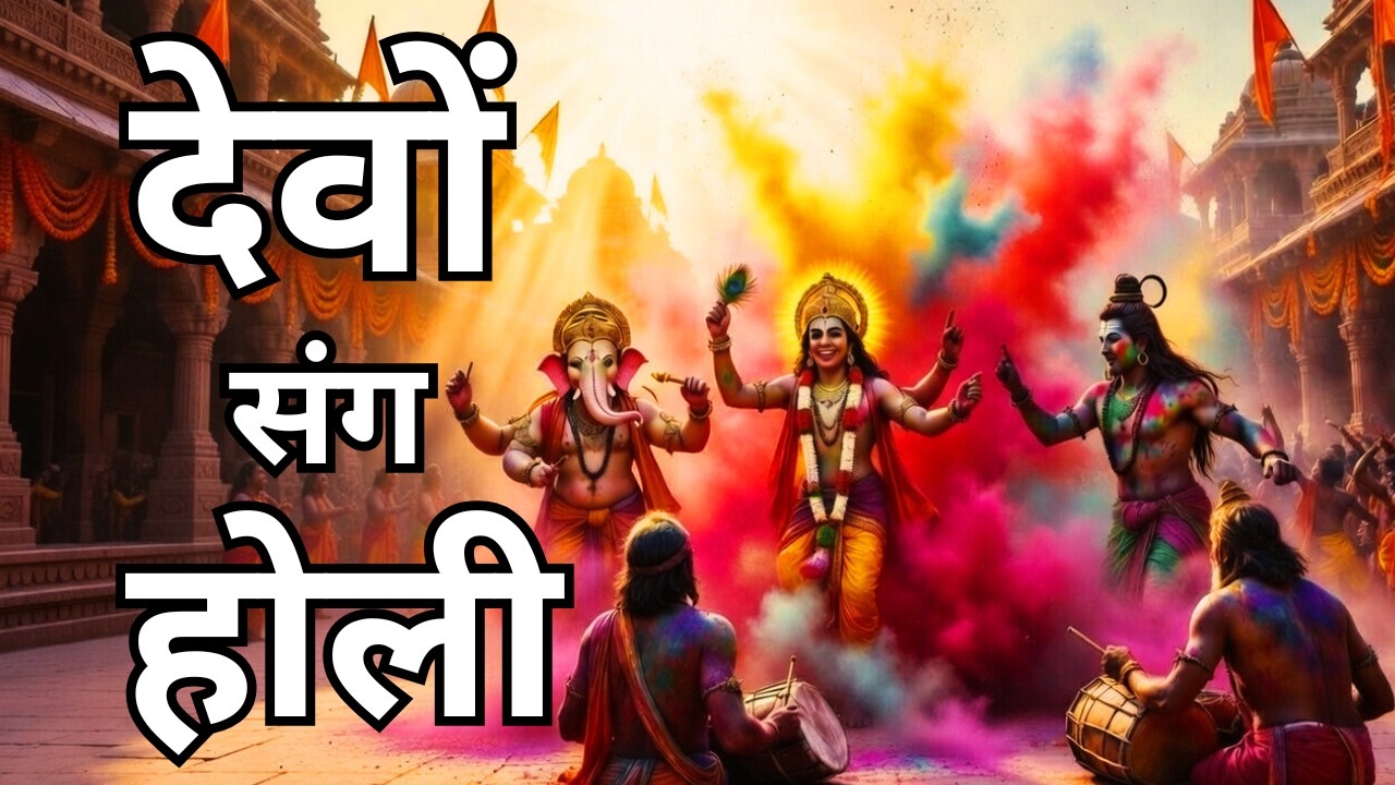 गणेश, विष्णु और शिव की अद्भुत होली 😍 || ऐसा नज़ारा कभी नहीं देखा ! 😱holi bhajan || holi song