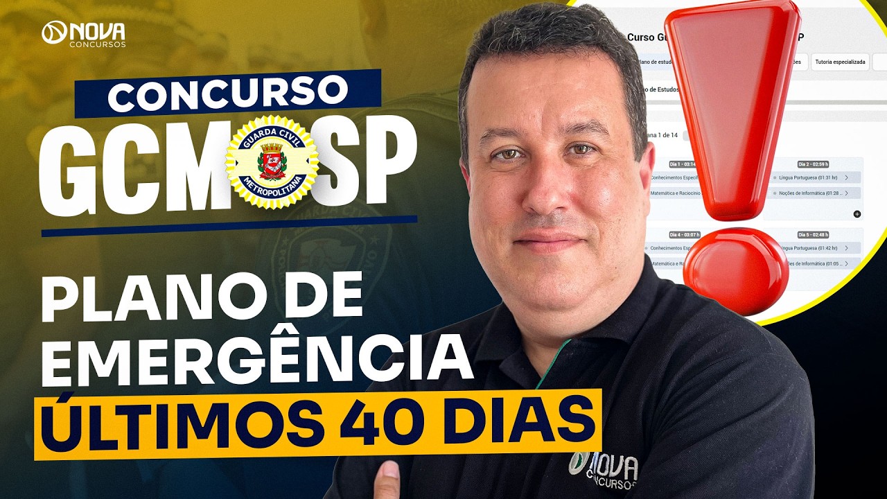 Concurso GCM SP 2026 | O Que Fazer na Reta Final! 🎯