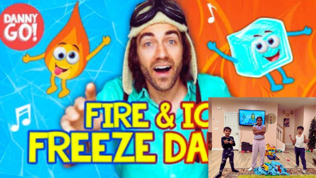 Danny Go Fire & Ice Freeze Dance | Hot & Cold Freeze Dance for Kids | Preschool, Kindergarten, Kids