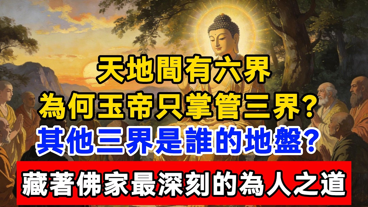 天地間有六界，為何玉帝只掌管三界？其他三界是誰的地盤？藏著佛家最深刻的為人之道#佛陀#佛學#佛教#禪修#佛法智慧#佛教故事#佛教文化#佛學知識 #佛學智慧 #明月禅心