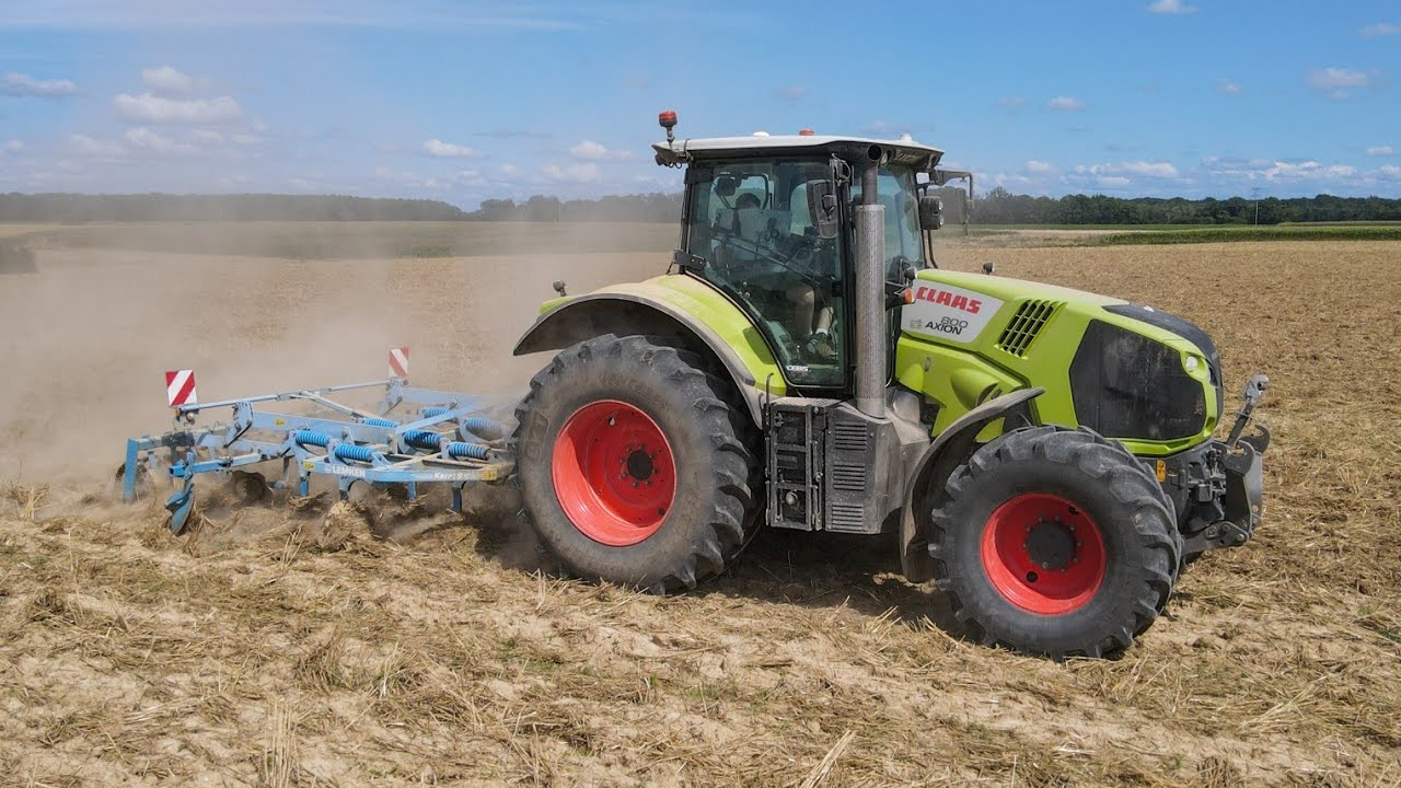 P'TIT CONOR AU DECHAUMAGES DES CEREALES // CLAAS 800 & LEMKEN //