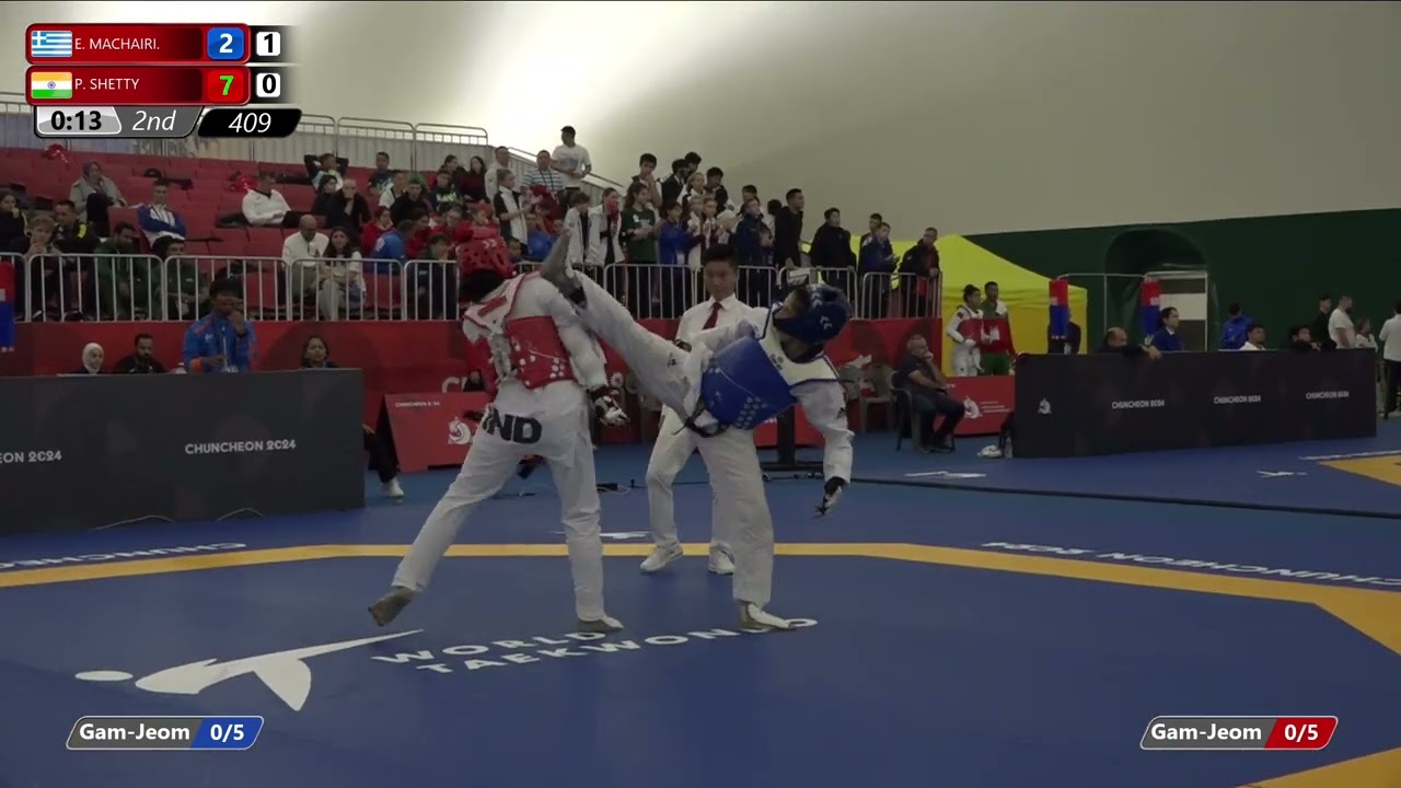 409 Round of 32 Women  68kg GRE MACHAIRIDOU Eirini IND SHETTY Prisha