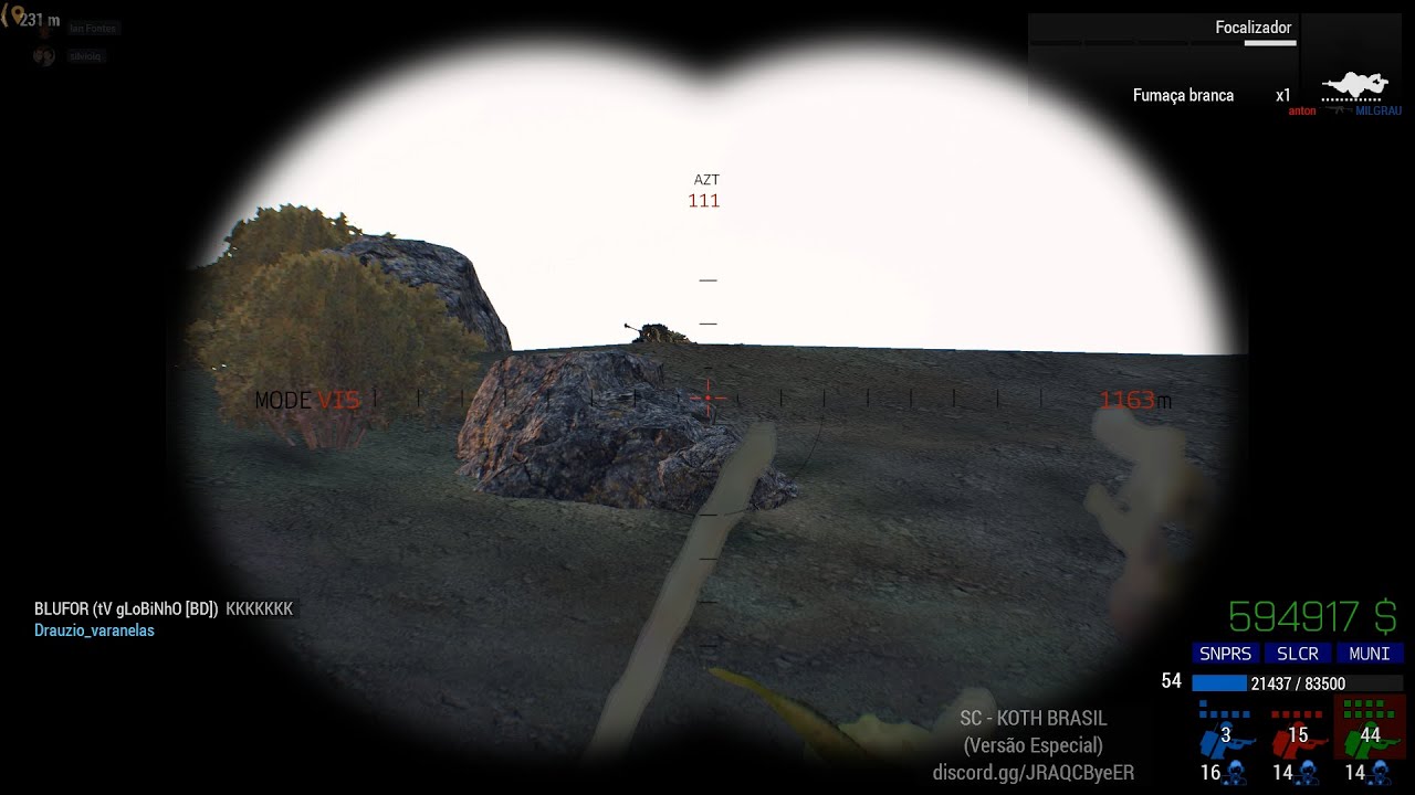 GAMEPLAY/ARMA 3/ KING OF THE HIL/ SERVIDOR SC-KOTH BRASIL