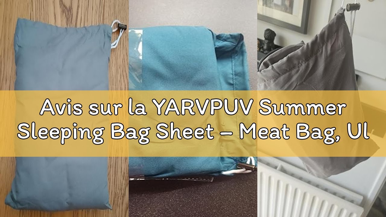 Avis sur la YARVPUV Summer Sleeping Bag Sheet – Meat Bag, Ultra Light – Small Folded Size – 220 x 90