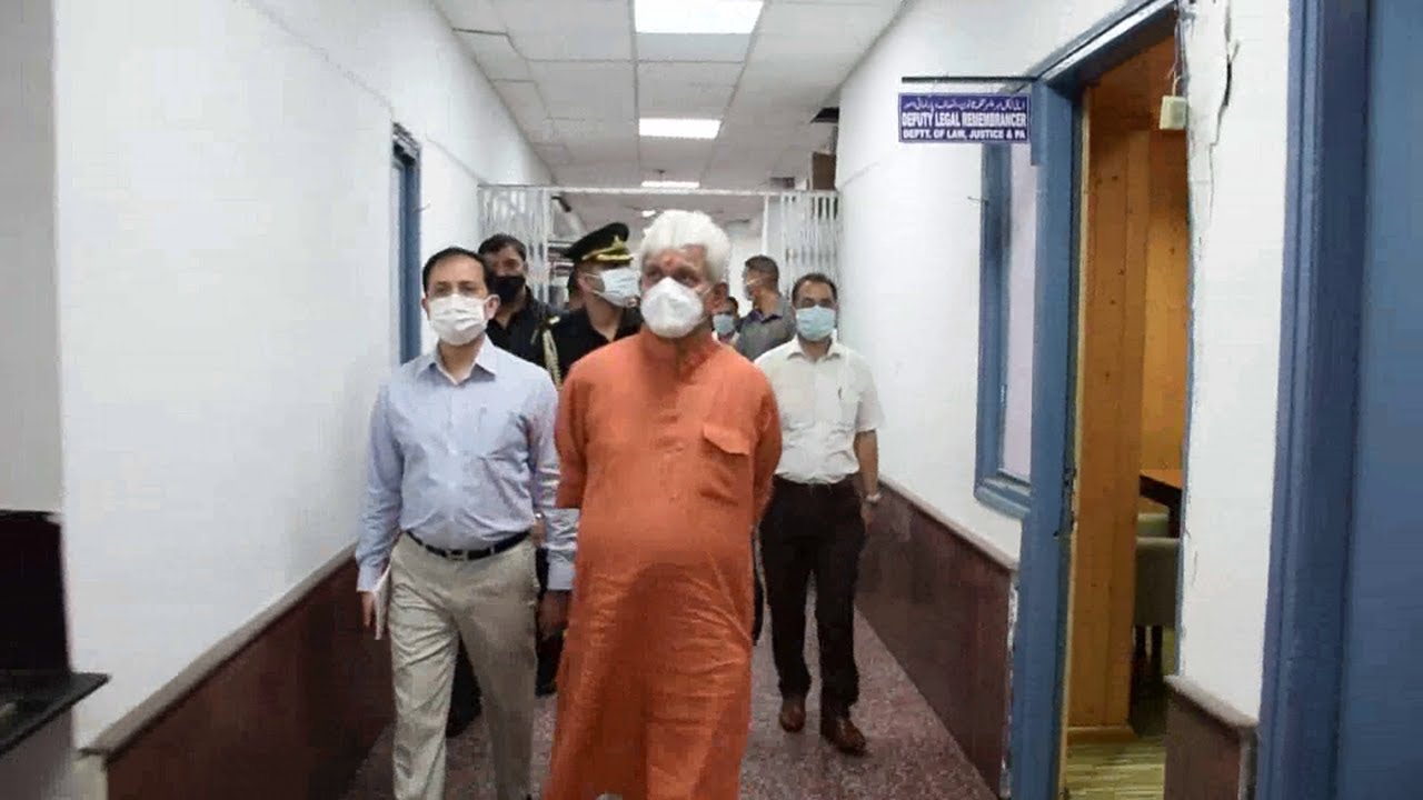 J&K LG Pays Surprise Visit To Civil Secretariat Srinagar