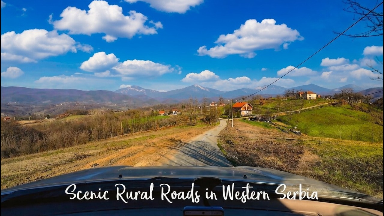 Scenic Drive Through a Mountain Valley | Western Serbia | Early Spring | 4K