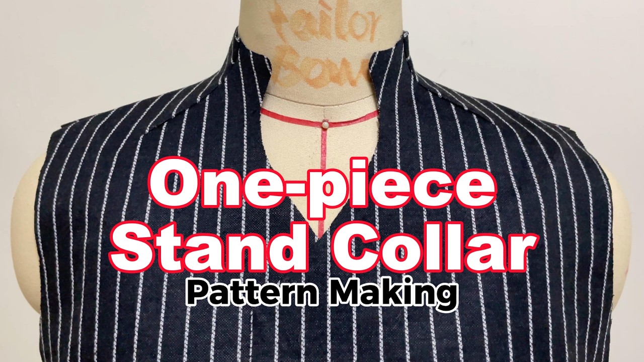 DIY One-piece Stand Collar Pattern | Perfect for Jackets & Vests