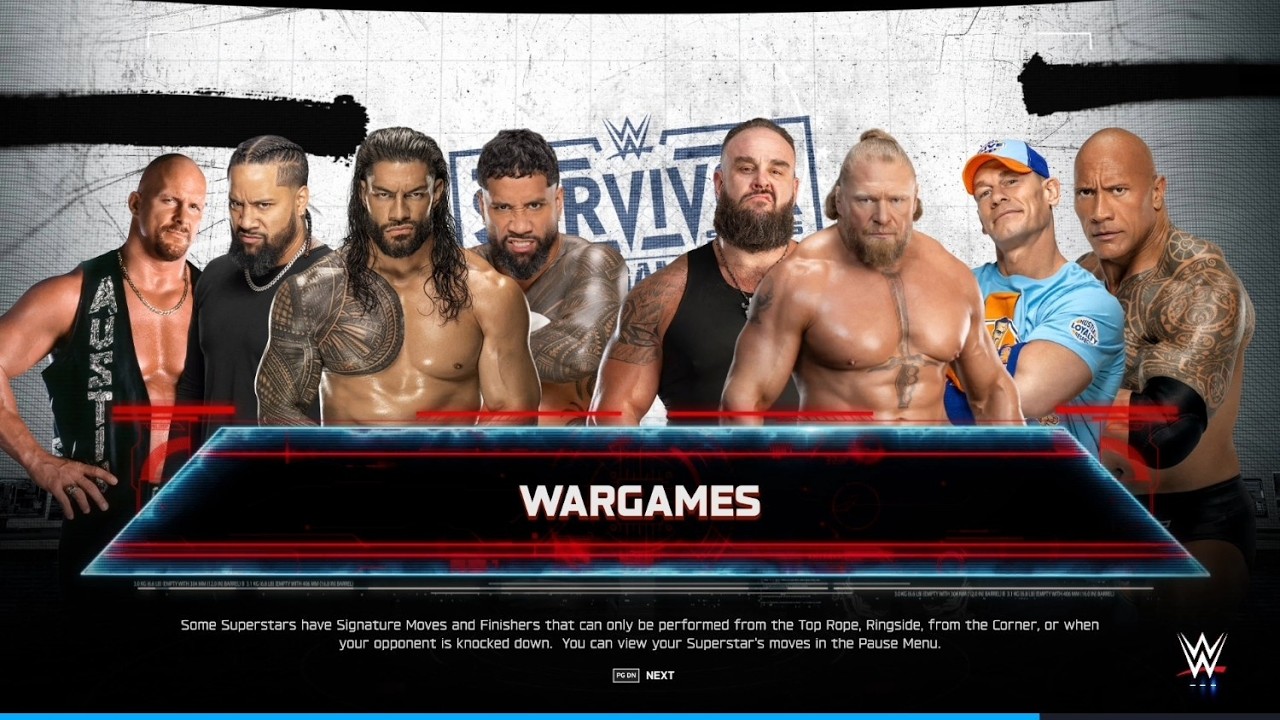 WAR GAMES TEAM ROMAN VS TEAM BROCK LESNER - SURVIVOR SERIES - #wwe #ps5 #2k25 #wrestlemania #viral