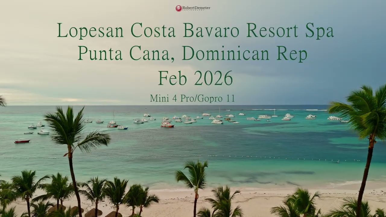 DJI Mini 4 Pro Cinematic Drone Footage.  Punta Cana Aerial Video (Lopesan Costa Bávaro)