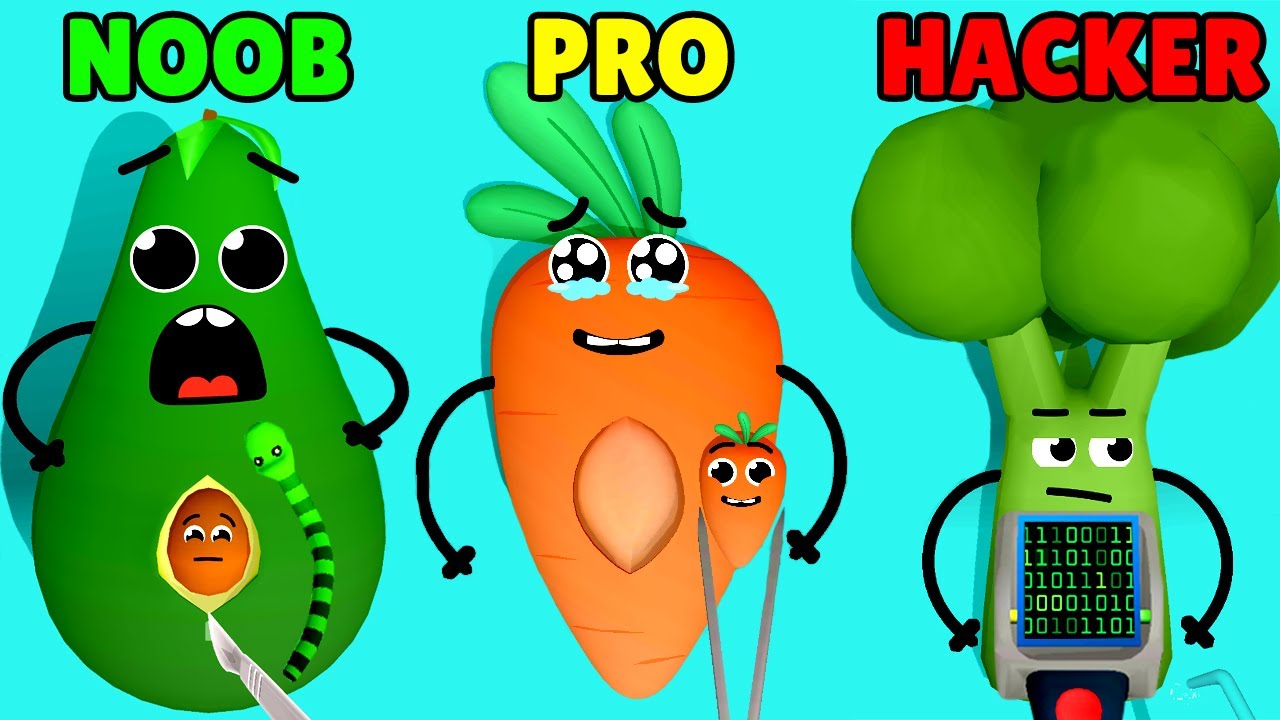 NOOB vs PRO vs HACKER in Fruit Clinic