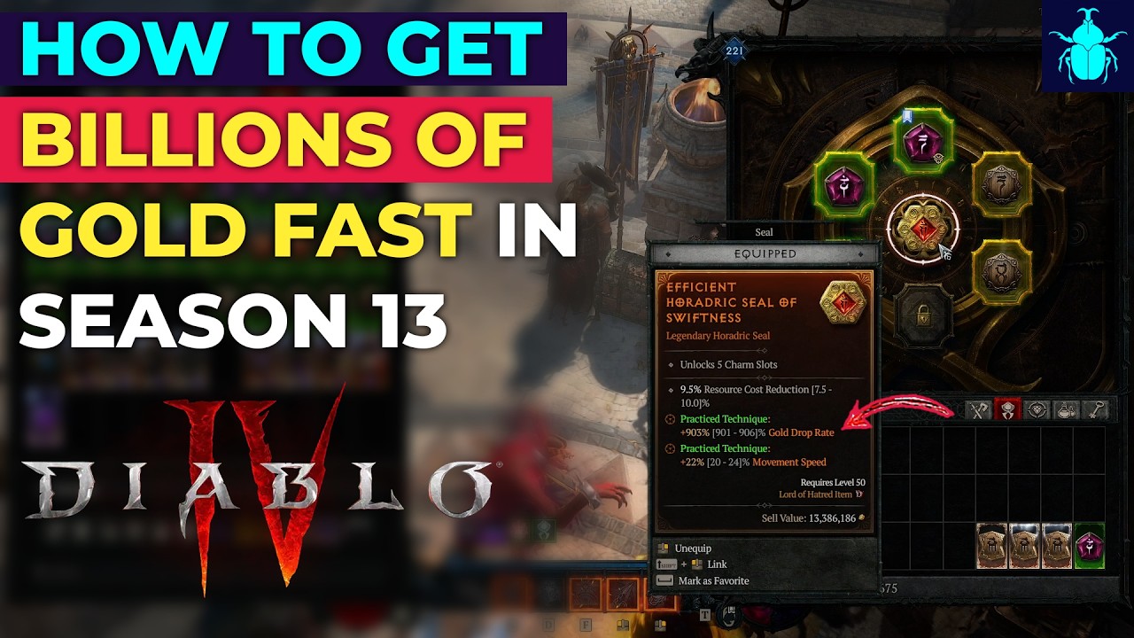 Diablo 4: Как быстро заработать миллиарды золота в 13 сезоне
