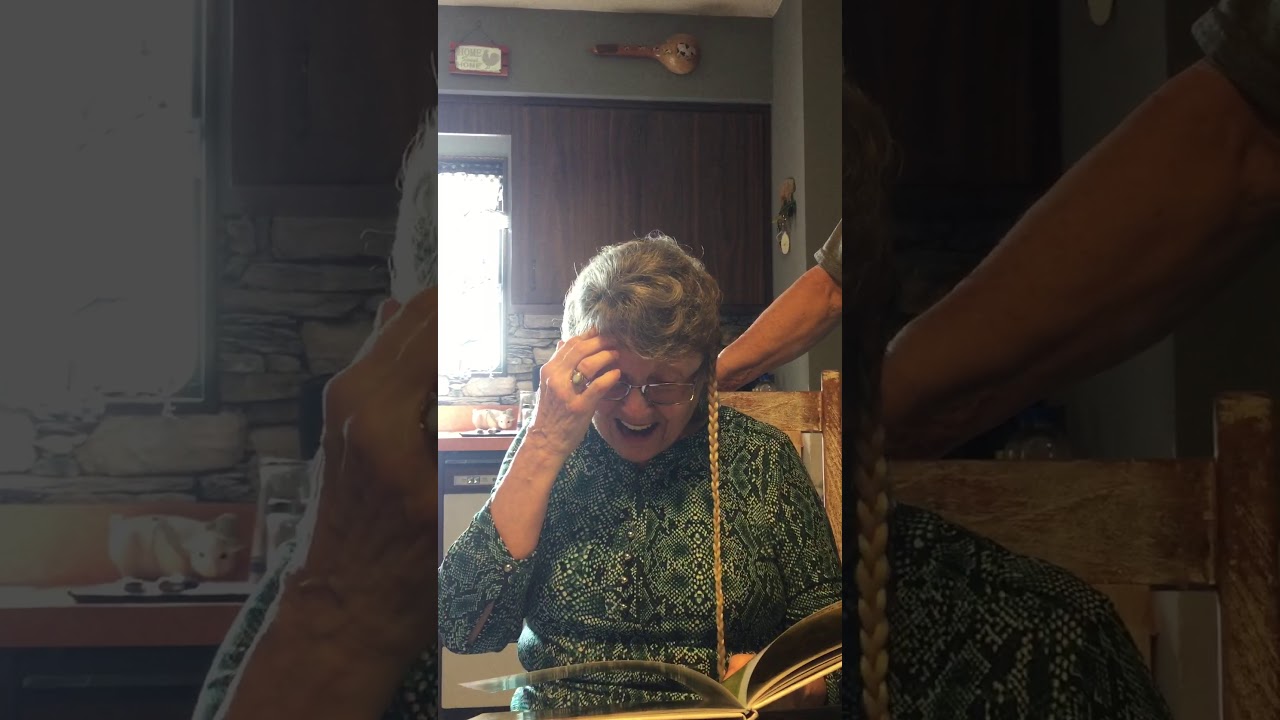 Mom reads Brenda’s Beaver needs a barber.
