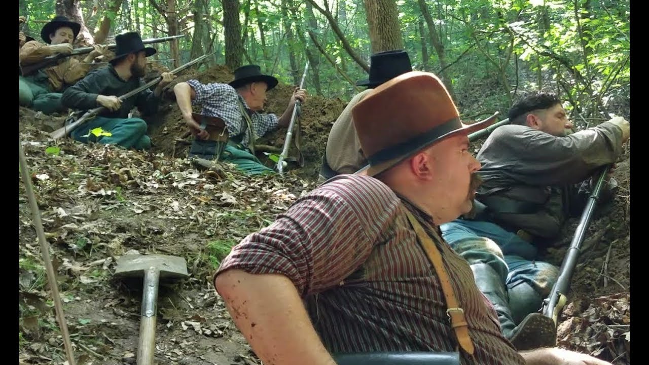Entrenching and Skirmishing with Rebels at Picket Post