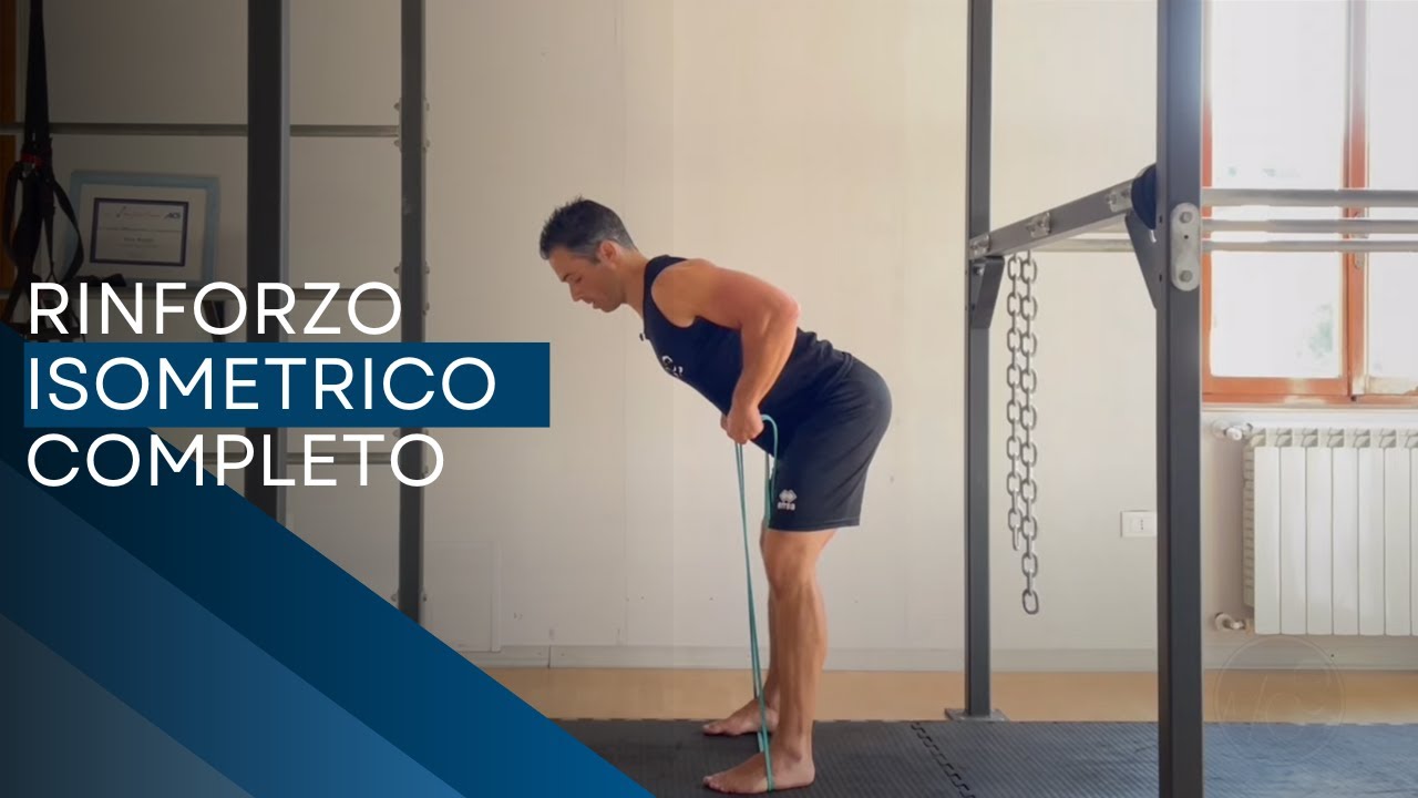 Esercizi isometrici: allenamento completo braccia-gambe-addome (con elastico)