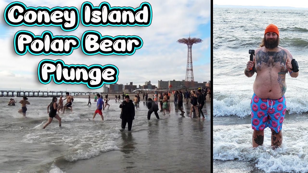 New Years Day Coney Island Polar Bear Plunge & New York Aquarium