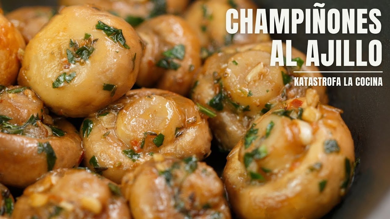 Champiñones al ajillo, la receta de champiñones mas fácil y rápida, listos en 15 minutos
