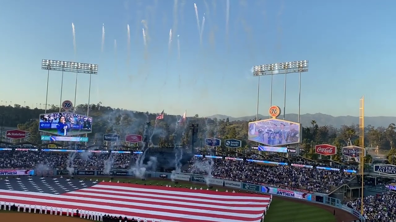 F-35s Flyover LA Dodgers Opening Night 2022