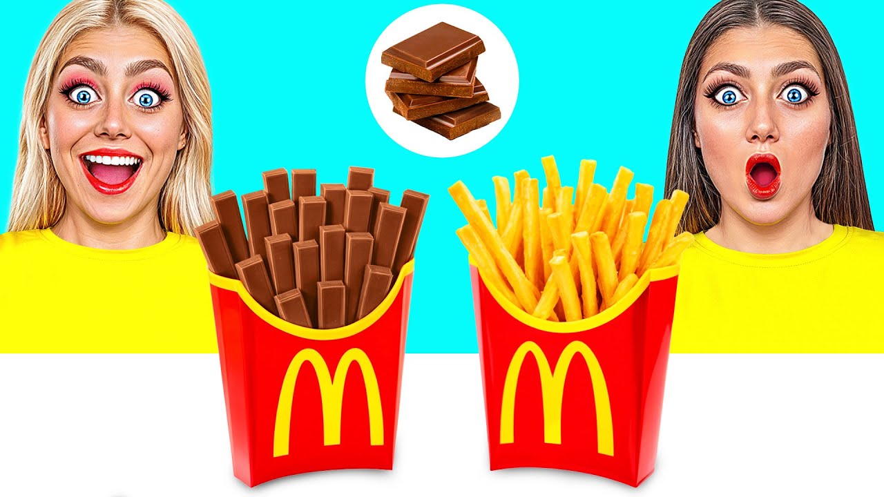 Real Food vs Chocolate Food Challenge | Funny Food Situations by Funny DO Challenge