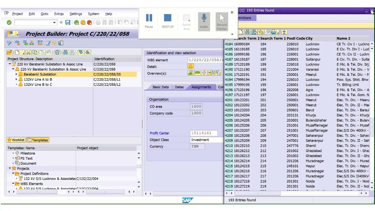 Project Field Mapping Overview CJ20N