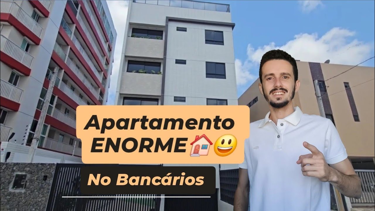 🏠😁 ENORME 😱 APARTAMENTO com MAIOR ÁREA EXTERNA PRIVATIVA DO BANCARIOS EM JOÃO PESSOA - PB