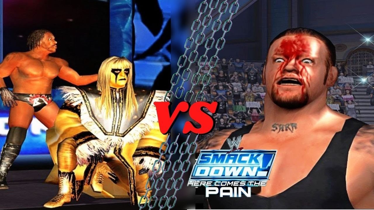 Booker T & Goldust (BOTH 100-OVR) VS Undertaker | 2 on 1 Handicap Match | Smackdown Difficulty