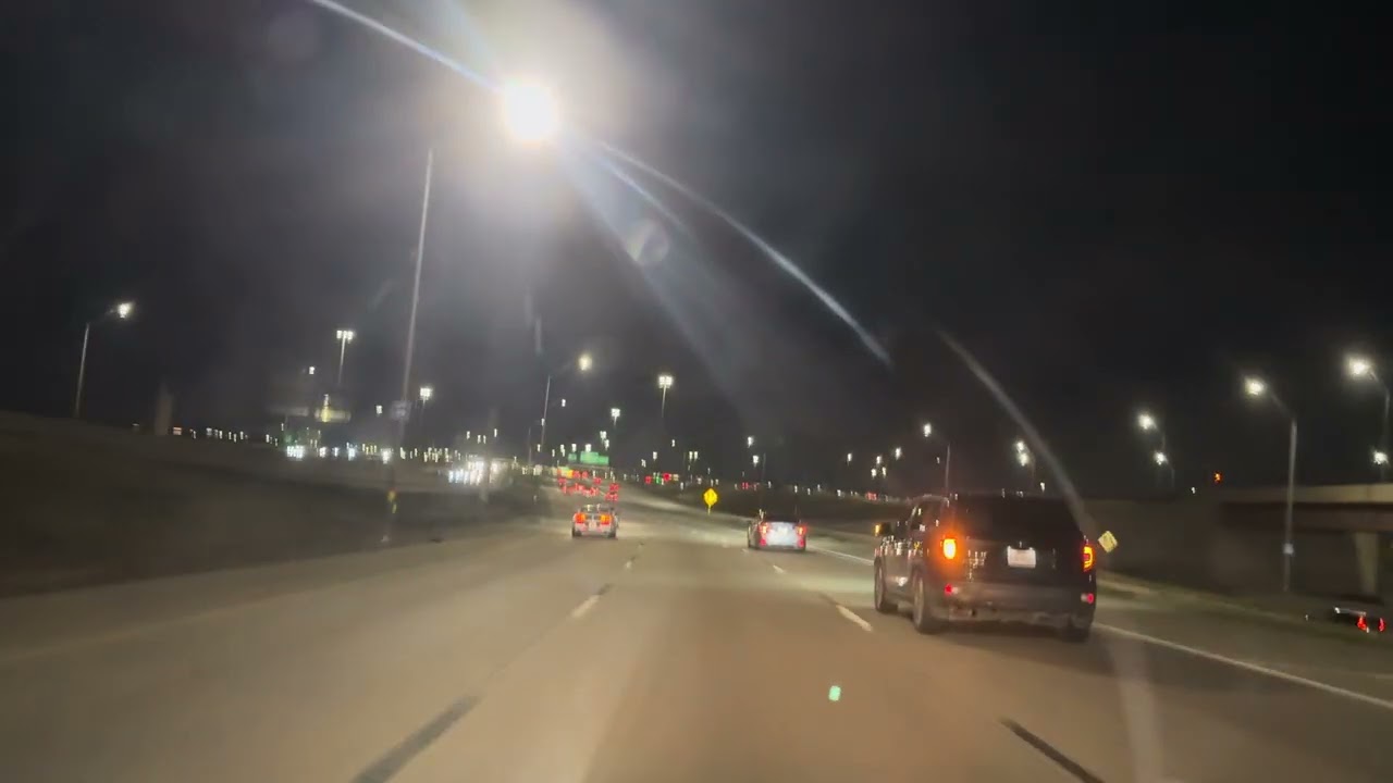 Nice Night Drive on the freeway (Grapevine to Euless) 1/4 #dfw #night #driving 