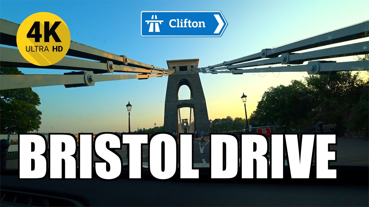 Bristol City UK 4k HDR - Sunset Drive - Clifton, Pill, Sheepway and Portishead