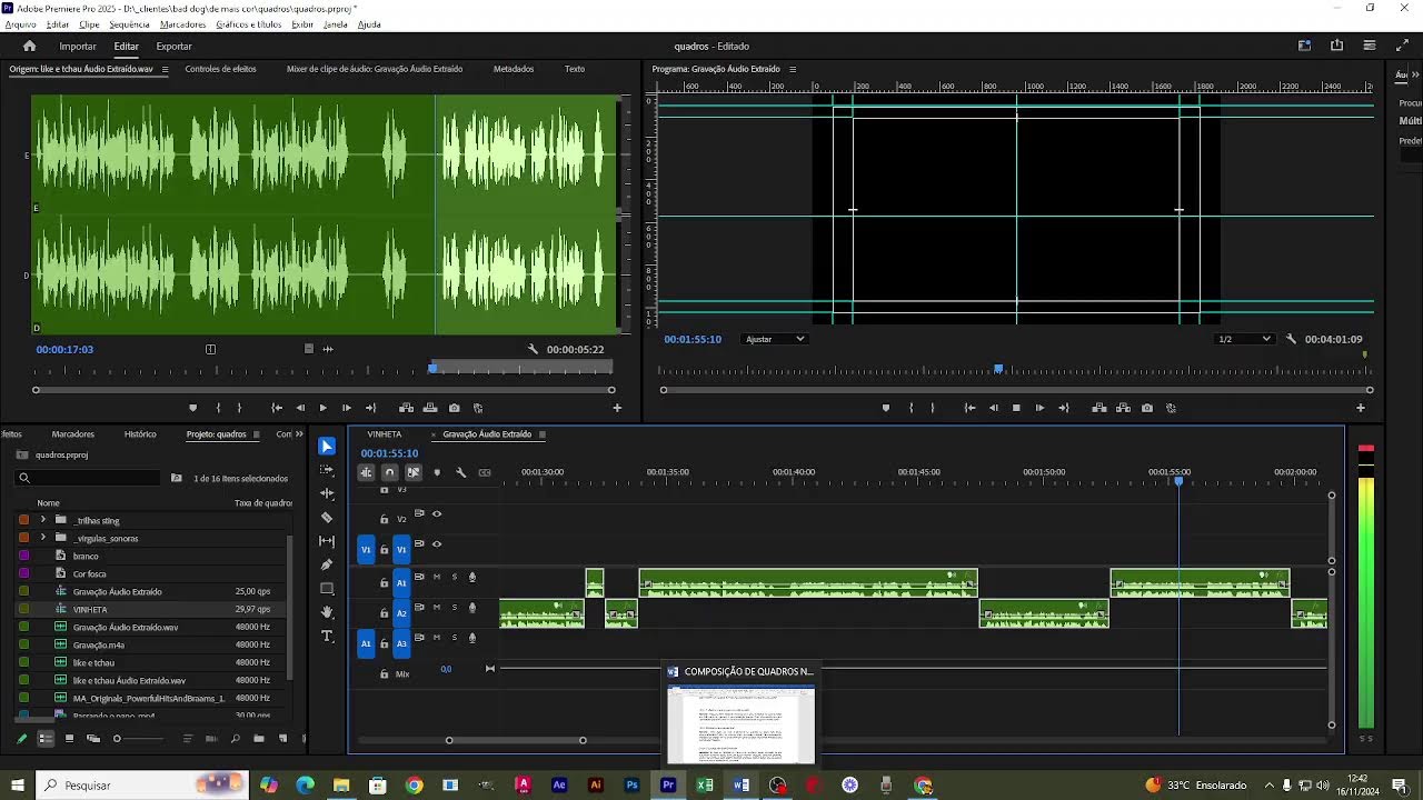 Editando vídeo ao vivo