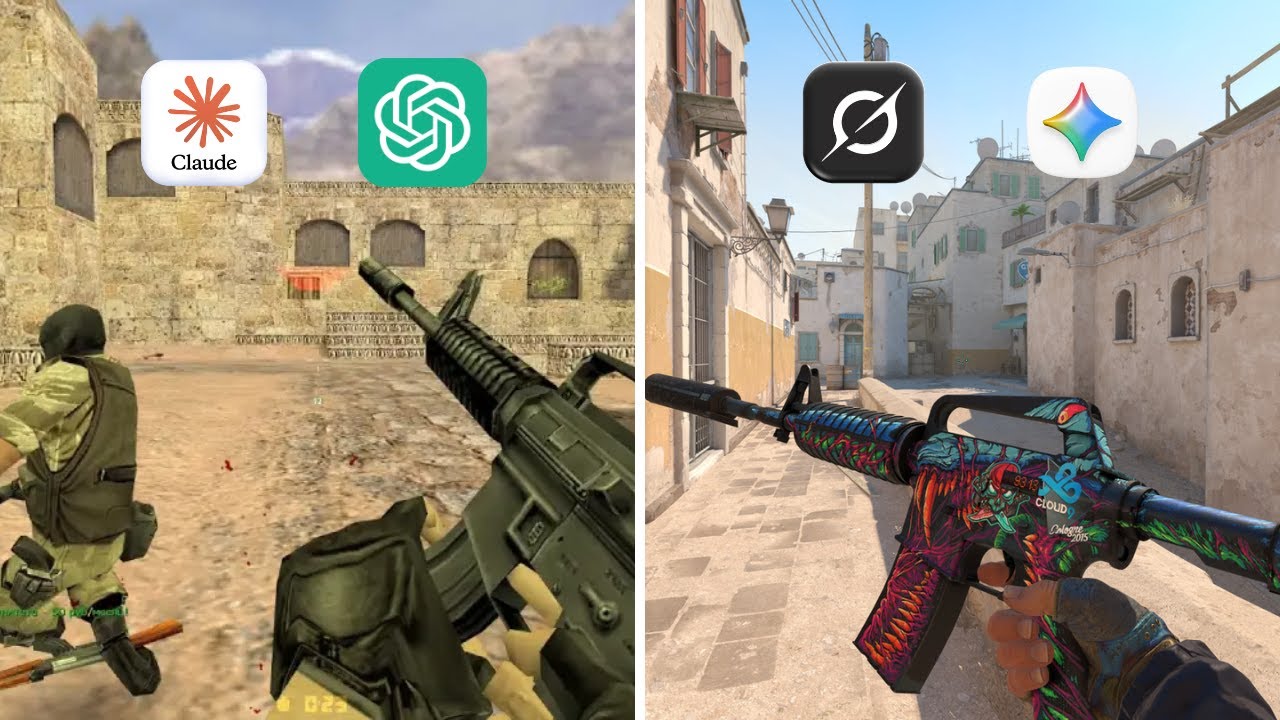 4 AIs Make CSGO From Scratch in 15 Minutes
