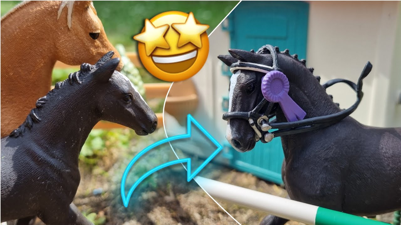 Vom Fohlen zum erfolgreichen Turnierpferd🏆🎀 Ginis Geschichte... Teil 1|| Schleich Video