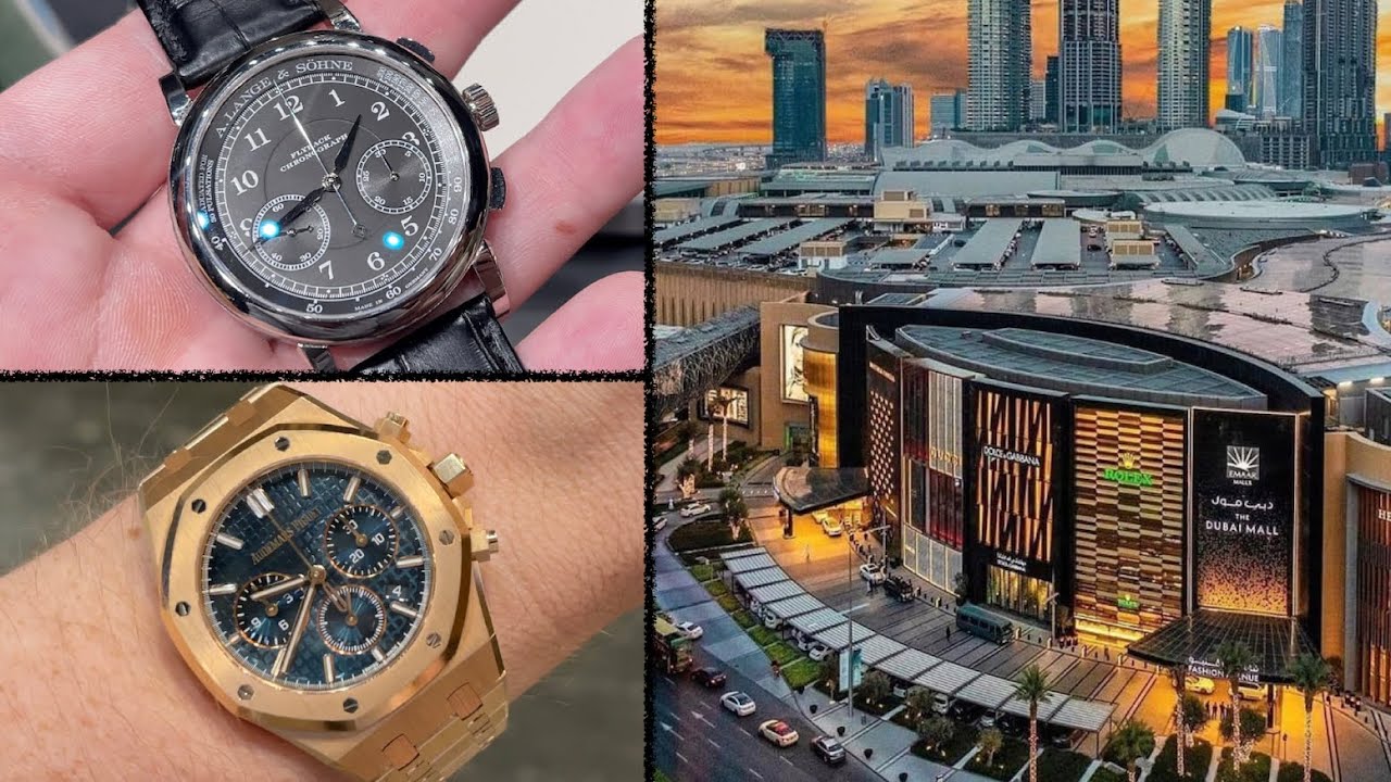 Luxury watch shopping Dubai Mall - best watches from AP Rolex A.Lange Panerai Omega Breitling