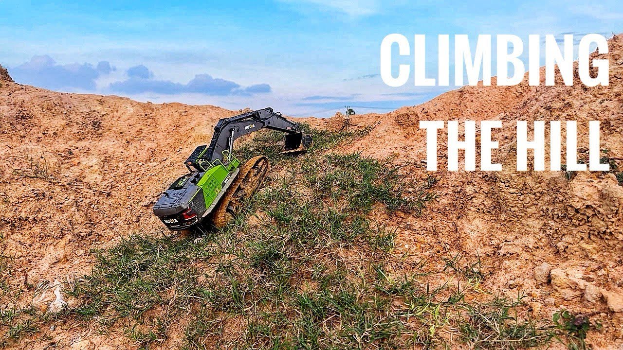 RC Excavator Climbing the Hill with ASMR | RC Truck Lab