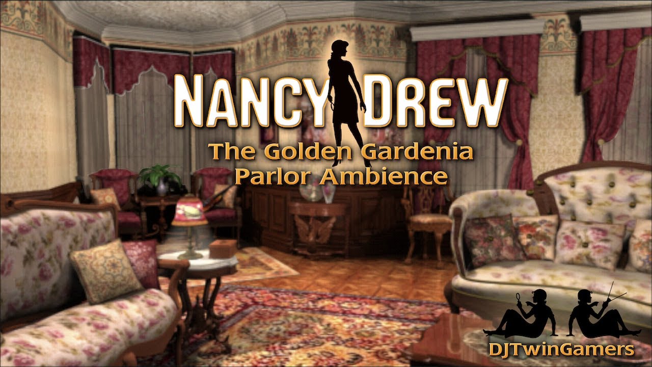 The Golden Gardenia Parlor Ambience | Nancy Drew Soundtrack Ambience feat. Rain & Thunder