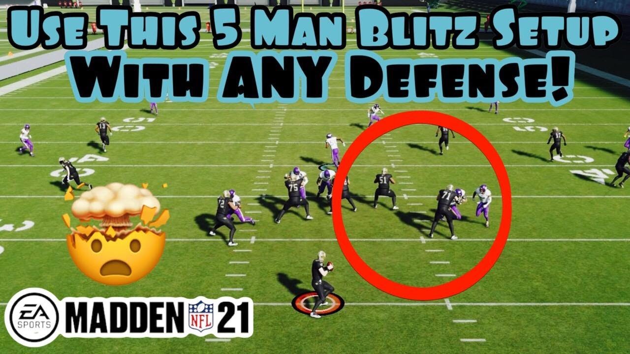 Use This 5 Man Blitz Setup With ANY Defense In Madden 21!