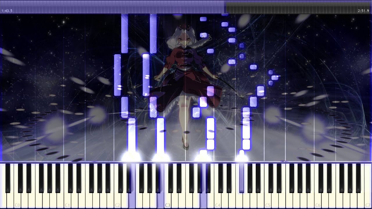 【東方ピアノMIDI】千年幻想郷 ～ History of the Moon