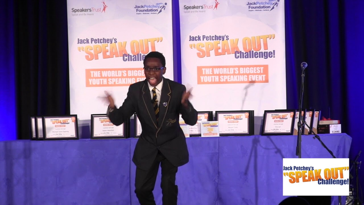 Michael Oppong-Siaw, Winner, Jack Petchey’s “Speak Out” Challenge! Lewisham Regional Final 2017-18