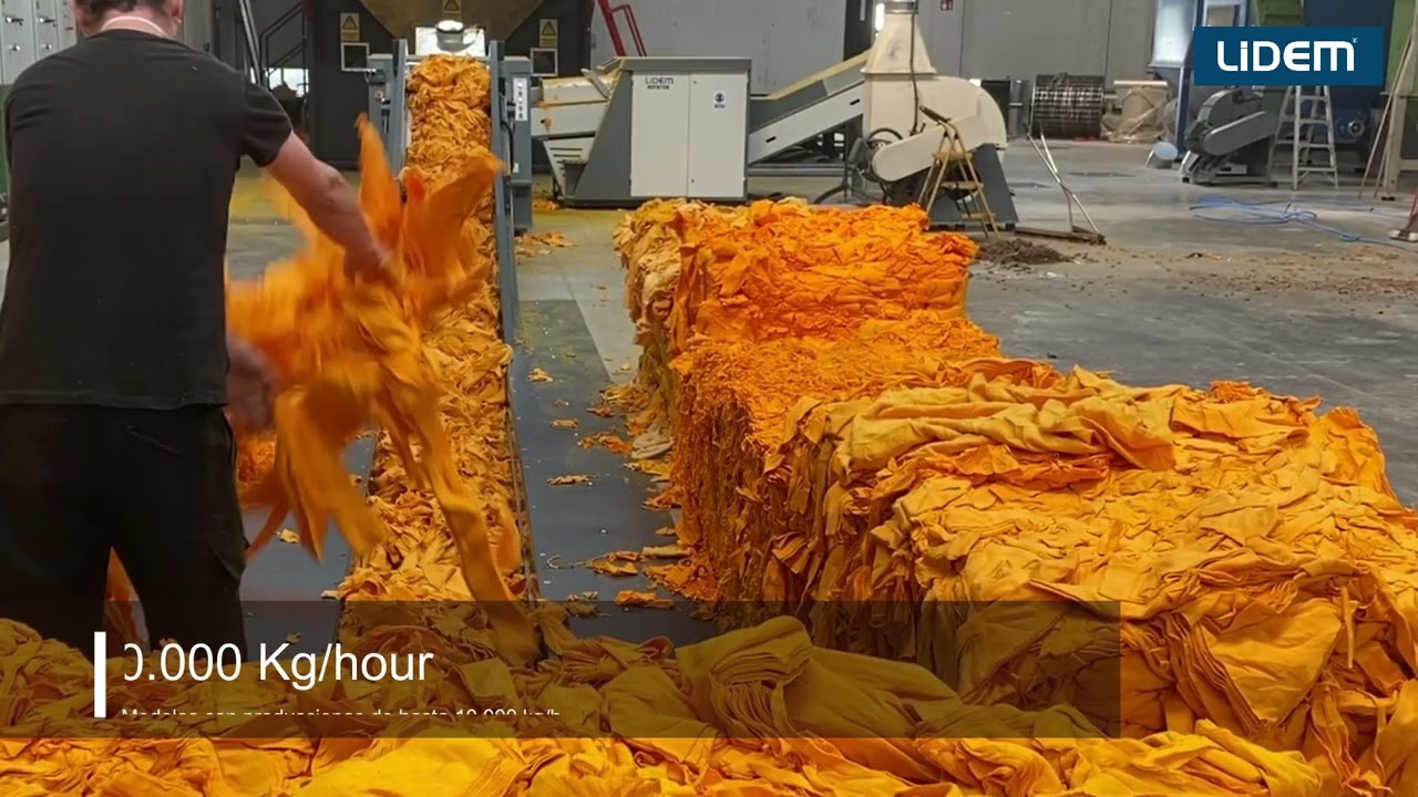 ⚡ OPTIMIZED for Textile Recycling | High-Production Shredder  | LIDEM