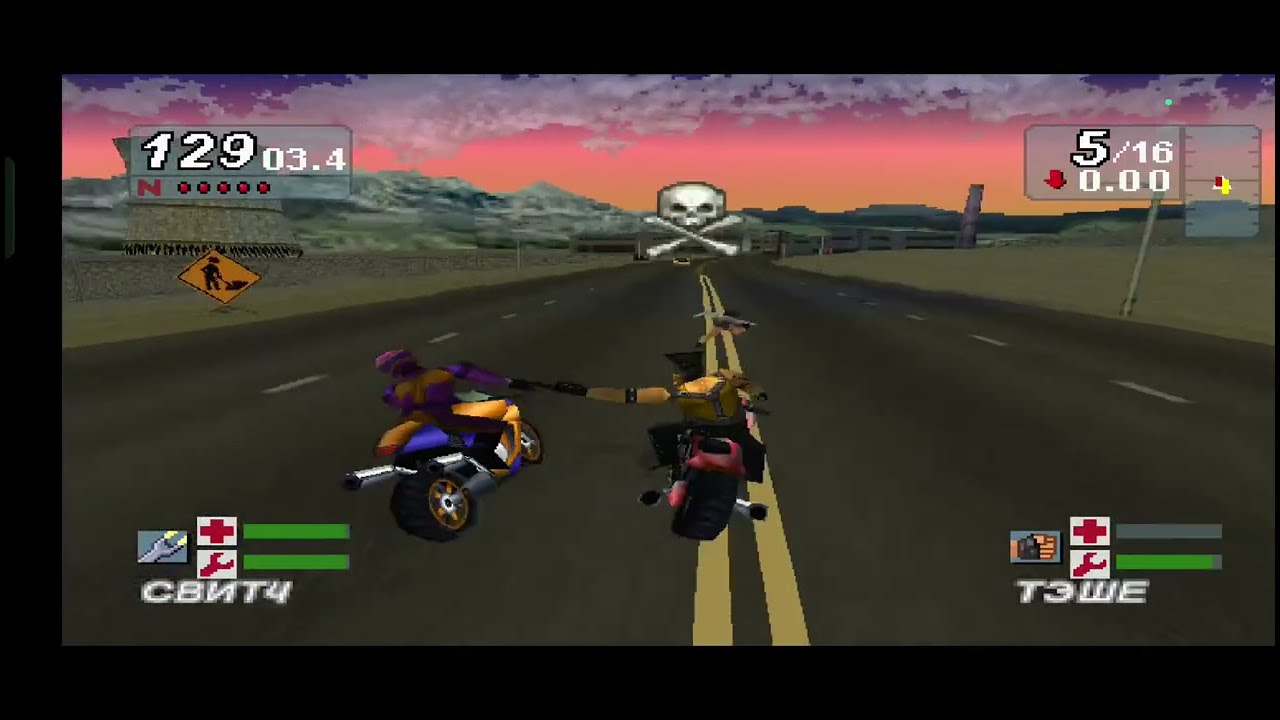 Road rash jail break. Ps1. Режим побег. Десады. Свитчер. Часть 4.Лейтинант