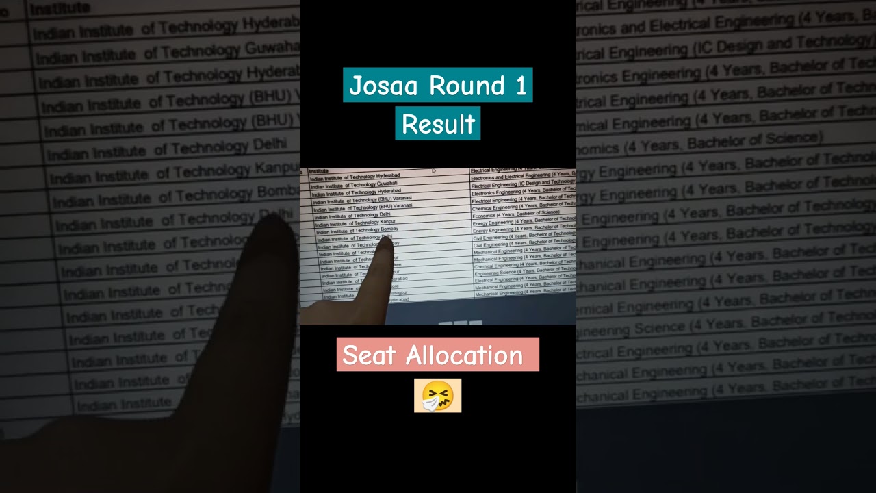 JOSAA Round 1 | seat allocation | Unexpected results | Cutoff increased #JOSAA #iits #jee