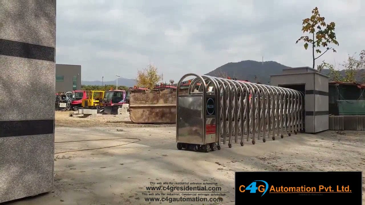 Retractable Motorized Retractable Gates | Retractable Folding Gate Automation System in India