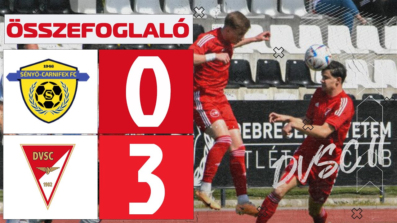 Összefoglaló: Sényő FC-ZMB Building - DVSC II. 0-3